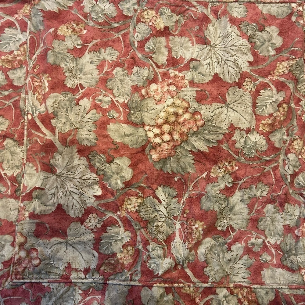 Peacock Alley Pillow Sham Set Sonoma Grapevine Cotton French Country 23x23”